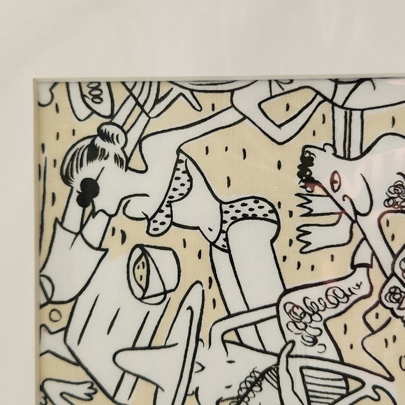 Unique Matted Fabric Art Print - Picture 3 of 6